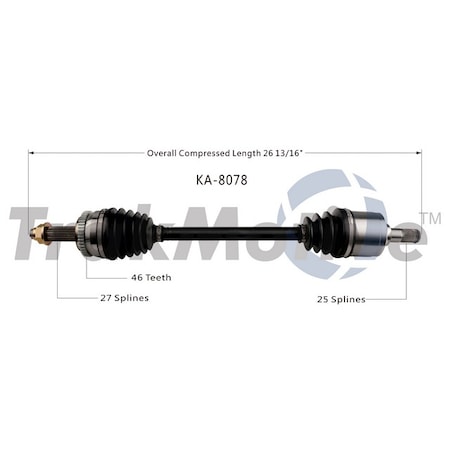 Surtrack Axle Cv Axle Shaft, Ka-8078 KA-8078